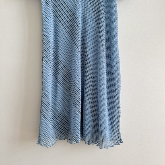 New! GANNI • Pleated Georgette Midi Dress in Heather - Picture 10 of 15